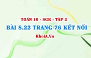 Bài 8.22 trang 76 Toán 10 Kết nối tri thức Tập 2